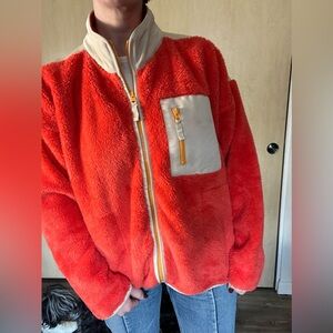 J. Crew and Orange Fleece Jacket